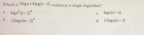 Which is 3logx+4log(x-2) written we a single logarithm