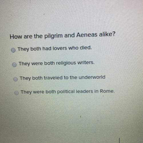 How are the pilgrim and aeneas alike?
