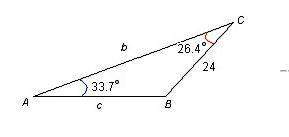 Try to explain the answer and i'll mark the brainliest. in the triangle below, find b.