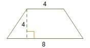 What is the area of the trapezoid?  16 square units 24 square units 32 square unit