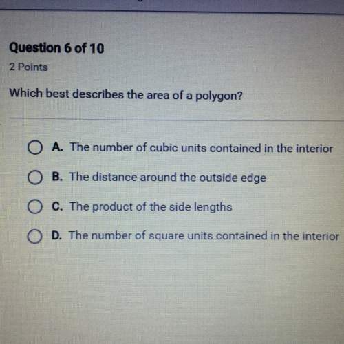 Which best describes the area of a polygon?