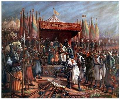 Just the answer  this painting shows a key event from the first crusade.