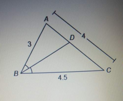 In the figure, line bd bisecte angle abc. what is the length of line dc