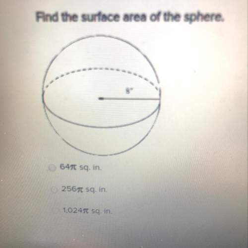 Find the surface area of the sphere