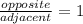 \frac{opposite}{adjacent} = 1