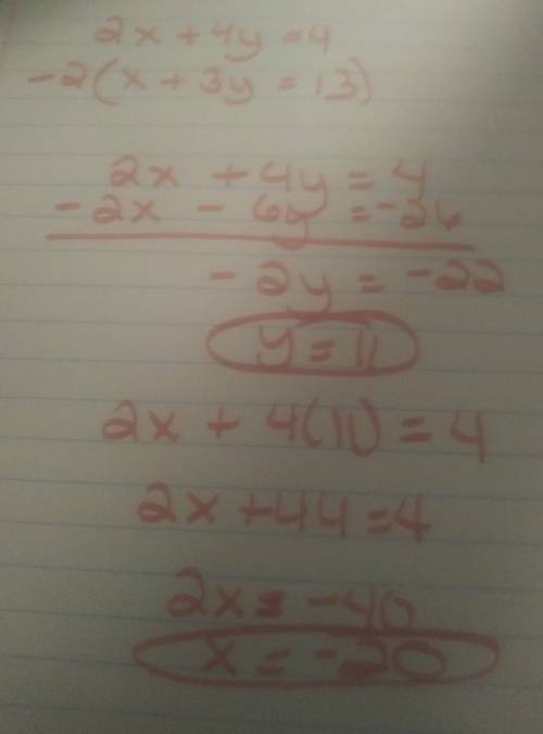 10. which of the following ordered pairs is a solution of the given system of linear equations  answ