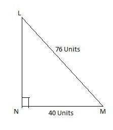 In δlmn, ∠n is a right angle, lm = 76 units, and mn = 40 units. what is the approximate measure of ∠