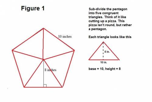 Someone that is good at math   me!  1. find the area of the pentagon below with the given informatio