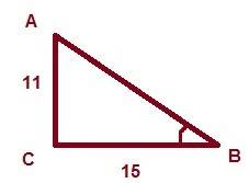 Find cos b exactly if a = 15, b = 11, and angle cis a right angle