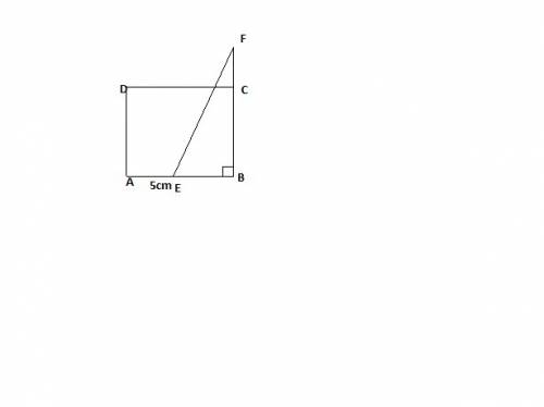 The area of square abcd is 81 square units and the area of triangle ebf is 53 square units. if eb is