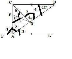 Fg ∥ cb, a ∈ fg, d ∈ ab, e ∈ acfind the value of x. give reasons to justify your solutions!  , 10 po