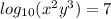 log_{10}( {x}^{2}  {y}^{3} )  = 7
