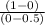 \frac{(1-0)}{(0-0.5)}
