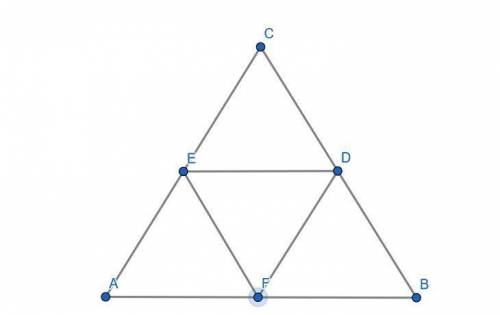 D,e and f are respectively the mid points of sides bc ,ca and ab of an equilateral triangle . △abc.