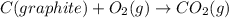 C(graphite)+O_2(g)\rightarrow CO_2(g)