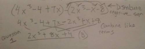 Consider the expressions given below.a. 2x^3-x^2-6xb. 2x^3+8x+4c. 3x^4+x^2+x-7d. 3x^4+3x^2+5x-7for e