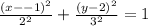 \frac{(x--1)^{2}}{2^{2}}+\frac{(y-2)^{2}}{3^{2}} =1
