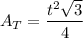 A_T=\dfrac{t^2\sqrt3}{4}