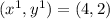 (x^1, y^1)=(4,2)