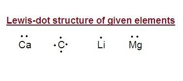 An atom's lewis dot structure has two dots. which of the following elements could it be, and why?  c