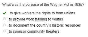 What was the purpose of the wagner act in 1935
