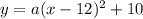 y=a(x-12)^2+10