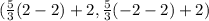 (\frac{5}{3}(2-2)+2 , \frac{5}{3}(-2-2)+2 )