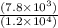 \frac{(7.8 \times  {10}^{3}) }{(1.2 \times  {10}^{4}) }