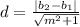 d=\frac{|b_2-b_1|}{\sqrt{m ^{2}+1 } }