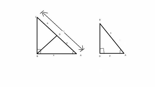 In the diagram abc=adb=90, ad=p and dc=q. use similar triangles to show that x2=pz plzz anyoneee