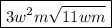 \boxed{3w^2 m \sqrt{11wm}}