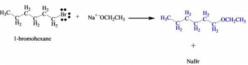 Give the structures of the substitution products expected when 1-bromohexane reacts with:  part a na