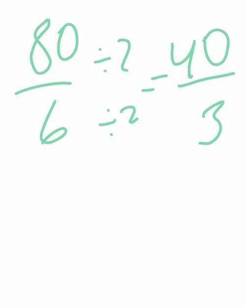 What is 80/6 as a simplified fraction