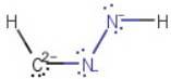 Raw one valid lewis structure (including all lone pair electrons and any formal charges) for ch2n2.