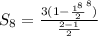 S_8=\frac{3(1-\frac{1^8}{2}^8)}{\frac{2-1}{2}}