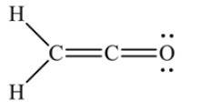 Draw a lewis structure for ketene, c2h2o, which has a carbon–carbon double bond