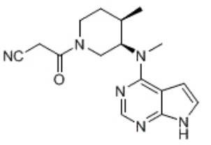 Draw the structure of tofacitinib with explicitly shown all carbon and hydogen atoms. identify the n