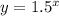 y =1.5^x