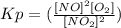Kp=(\frac{[NO]^2[O_2]}{[NO_2]^2})
