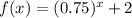 f(x)=(0.75)^x+2