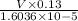 \frac{V\times 0.13}{1.6036\times 10{-5}}