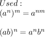 Used:\\(a^n)^m=a^{nm}\\\\(ab)^n=a^nb^n