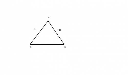 Triangle pqr has sides measuring 9 feet and 10 feet and a perimeter of 24 feet. what is the area of
