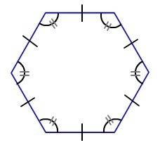 In a regular polygon, every  has the same length and every  has the same measure.