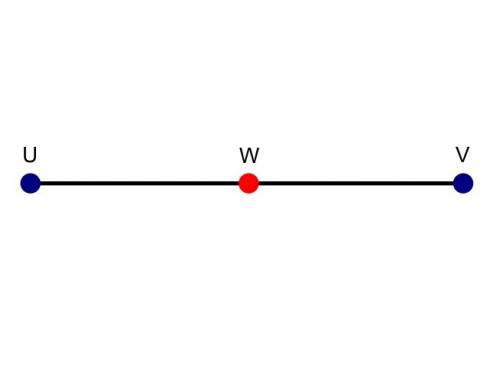 The midpoint of uv is point w. what are the coordinates of point v?