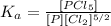 K_a=\frac{[PCl_5]}{[P][Cl_2]^{5/2}}
