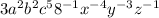 3a^2b^2c^58 ^{-1} x ^{-4} y ^{-3} z ^{-1}