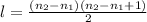 l=\frac{(n_2-n_1)(n_2-n_1+1)}{2}