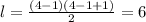 l=\frac{(4-1)(4-1+1)}{2}=6