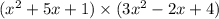 (x^2+5x+1)\times (3x^2-2x+4)
